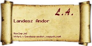 Landesz Andor névjegykártya